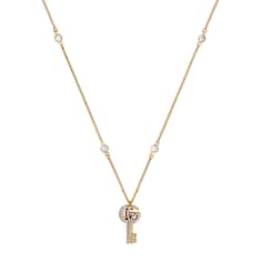 Collier clé Double G avec cristaux