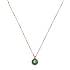 Gucci Interlocking系列玫瑰色18K金项链