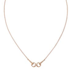Horsebit Gliederhalskette 18 Karat mit Diamant