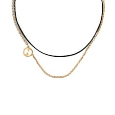 Gucci Blondie crystal and silk choker