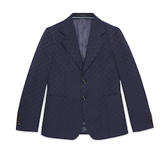 เสื้อแจ็คเก็ต GG cotton blend formal jacket