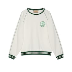 Cotton jersey sweatshirt with patch