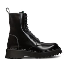 Men s boot with Web in black leather GUCCI AE