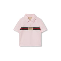 Baby cotton polo T-shirt with Web