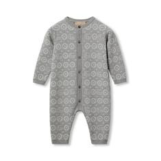 Baby Double G geometric cotton one-piece