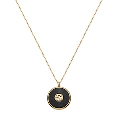 Collana a catena lunga Gucci Interlocking oro 18k