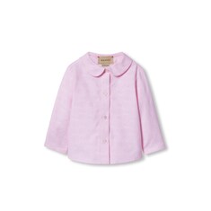 Camicia neonato in cotone Oxford con motivo GG