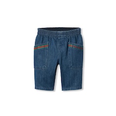 Baby denim pants with Web embroidery