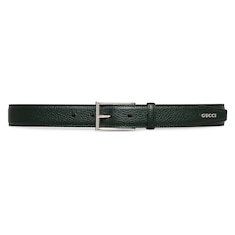 Belt with rectangular buckle