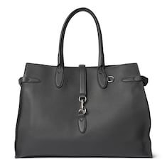 Large tote bag with hook closure