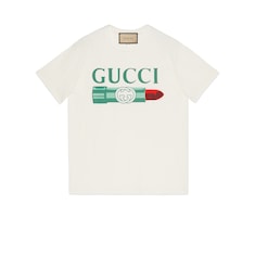 Gucci lipstick print print cotton T-shirt