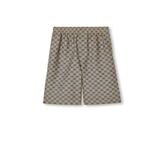 Short de lona mezcla de lino con GG
