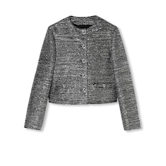 Striped tweed lamé jacket