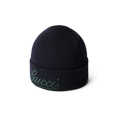 Wool hat with Gucci embroidery