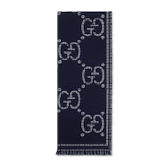 Check GG wool scarf