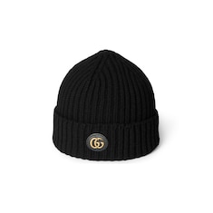 Wool cashmere hat with Double G