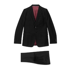 Straight fit wool suit