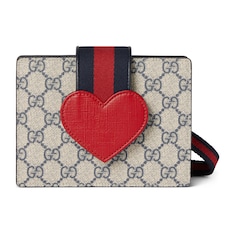 Borsa a mano bambino in tessuto GG con cuore