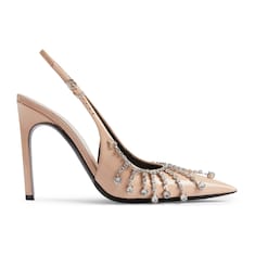 Women's pump with crystal chain