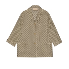 GG Supreme print silk shirt