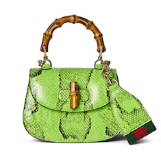 Mini borsa Gucci Bamboo 1947 in pitone