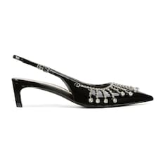 Women's pump with crystal chain