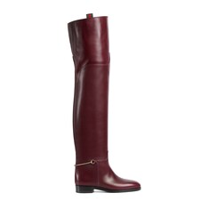 Kniehoher Damenstiefel mit schmalem Horsebit
