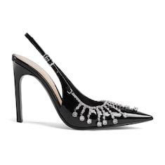 Women's pump with crystal chain