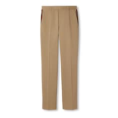 Pantalon en gabardine de coton avec bande Web