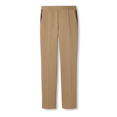 Pantalone in gabardina di cotone con dettaglio Web