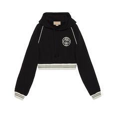 Cotton jersey hooded sweatshirt