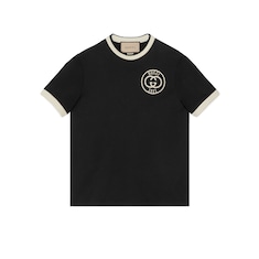 Camiseta de punto de algodón con bordado