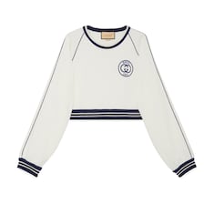 Sweat-shirt en jersey de coton avec broderie