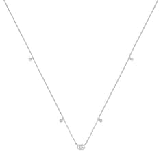 Collier GG Running en or blanc