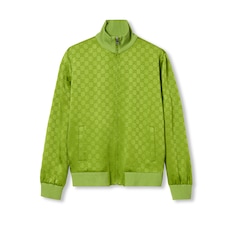 Chaqueta de jacquard con GG y cremallera