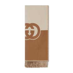 Sciarpa in lana cashmere con Incrocio GG