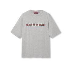 Cotton jersey T-shirt with Gucci print