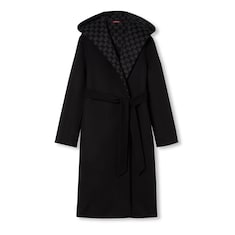 Cappotto reversibile in lana misto seta GG