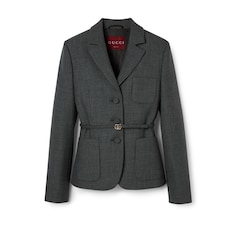 Einreihiger Blazer aus Grisaille-Wolle