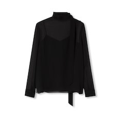 Top de georgette de seda