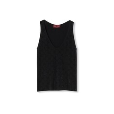 Débardeur en laine avec broderie GG