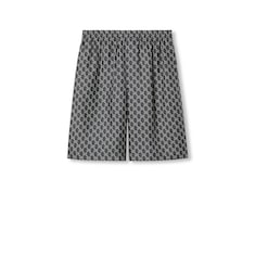 Silk twill shorts with GG Shadow