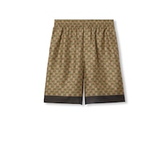 Short en twill de soie à imprimé Mors GG