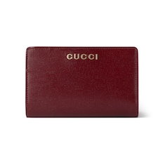 Card case wallet with Gucci script