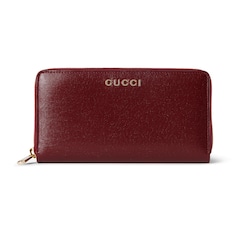 Cartera con cremallera y logo Gucci