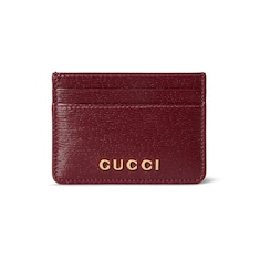 Card case with Gucci script