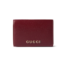 Card case with Gucci script