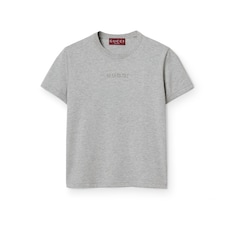 Cotton jersey embossed T-shirt