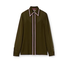 Camisa de georgette de seda ligera
