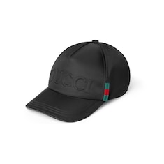 Nylon baseball hat with Gucci logo